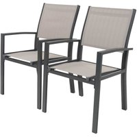 Habitat Et Jardin - Alu/Textilene-Gartensessel Tropic - Phoenix - Taupe - 2er-Set Habitat Et Jardin - Alu/Textilene-Gartensessel Tropic - Phoenix - Taupe - 2er-Set von HABITAT ET JARDIN