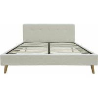 Bett aus Bouclé-Stoff "Nemo" 140 x 190 cm - Creme von HABITAT ET JARDIN