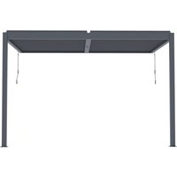 Bioklimatische Pergola mit led zum Anbau 'Windsor' - 3 x 4 m - Anthrazit Bioklimatische Pergola mit led zum Anbau 'Windsor' - 3 x 4 m - Anthrazit von HABITAT ET JARDIN