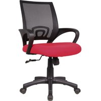 Bürostuhl mit Rollen Dana - Schwarz/Rot von HABITAT ET JARDIN