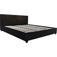 Doppelbett Carla mit Stauraum - 180 x 200 cm - Schwarz von HABITAT ET JARDIN