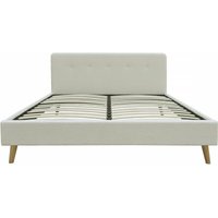 Doppelbett aus Bouclé-Stoff "Nemo" 160 x 200 cm - Creme von HABITAT ET JARDIN