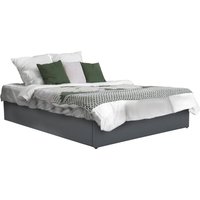 Doppelbett aus PVC mit Bettkasten "Ava" - 140 x 190 cm - Grau Doppelbett aus PVC mit Bettkasten "Ava" - 140 x 190 cm - Grau von HABITAT ET JARDIN