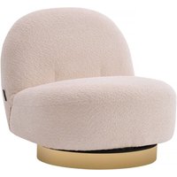 Drehsessel Churchill aus Bouclé – 76 x 80 x 74 cm – Weiß Drehsessel Churchill aus Bouclé – 76 x 80 x 74 cm – Weiß von HABITAT ET JARDIN