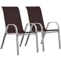 Gartensessel Textilen Cordoba - Phoenix - Taupe - 2er-Set von HABITAT ET JARDIN