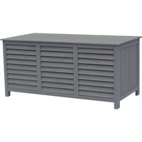 Gartentruhe aus Holz Macao - 130 x 64 x 60 cm - Anthrazit von HABITAT ET JARDIN