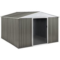 Gerätehaus aus Metall "Dallas" - 8,84 m² - Taupe von HABITAT ET JARDIN