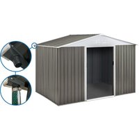 Gerätehaus aus Metall "Dallas" - 8,84 m² mit Dachrinne - Taupe Gerätehaus aus Metall "Dallas" - 8,84 m² mit Dachrinne - Taupe von HABITAT ET JARDIN