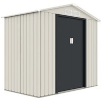 Gerätehaus aus Metall "Nebraska" - 2,71 m² - Beige/Anthrazitgrau von HABITAT ET JARDIN