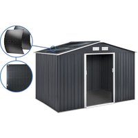 Gerätehaus aus Metall - "Vegas" - 7,06 m² mit Solarpaneelen - Grau Gerätehaus aus Metall - "Vegas" - 7,06 m² mit Solarpaneelen - Grau von HABITAT ET JARDIN