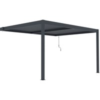 Habitat Et Jardin - Anlehn-Pergola 'Windsor' aus Aluminium - Anthrazitgrau - 3 x 4 m von HABITAT ET JARDIN