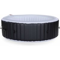 Aufblasbarer Whirlpool Saint Tropez aus pvc - 6 Plätze - Schwarz von HABITAT ET JARDIN