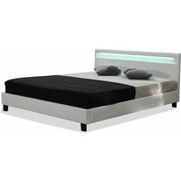 Bett mit LED-Beleuchtung Maria - 140 x 190 cm - Weiß von HABITAT ET JARDIN