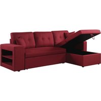 Habitat Et Jardin - Ecksofa reversibel mit Schlaffunktion 'Axel' - 3-Sitzer - Rot von HABITAT ET JARDIN