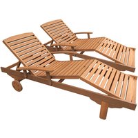 Habitat Et Jardin - Faltbare Sonnenliege aus Tropenholz 'Singapour' - Maple - Hellbraun - 2er-Set Habitat Et Jardin - Faltbare Sonnenliege aus Tropenholz 'Singapour' - Maple - Hellbraun - 2er-Set von HABITAT ET JARDIN