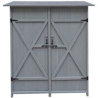 Gartenschrank Espacio - 140 x 49 x 162 cm - Anthrazit von HABITAT ET JARDIN