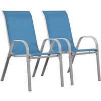 Habitat Et Jardin - Gartensessel Textilen Cordoba - Phoenix - 2er-Set - Blau / Weiß Habitat Et Jardin - Gartensessel Textilen Cordoba - Phoenix - 2er-Set - Blau / Weiß von HABITAT ET JARDIN