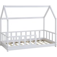 Habitat Et Jardin - Kinderbett mit Dach aus Holz 'Charlotte' - Weiß - 80 x 160 cm von HABITAT ET JARDIN