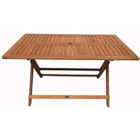 Klapptisch aus exotischem Holz Hongkong - Ahorn - 135 x 80 cm - Hellbraun von HABITAT ET JARDIN