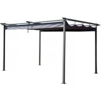 Pergola mit ausziehbarem Dach - 3 x 4 m - Grau von HABITAT ET JARDIN