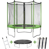 Trampolin 'Yoopi' - ø 1,8 m - mit Netz + Leiter von HABITAT ET JARDIN