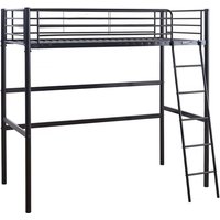 Hochbett aus Metall "Alora" - 90 x 190 cm - Schwarz von HABITAT ET JARDIN