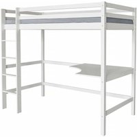 Kinderbett Mezzanine mit Schreibtisch 'Angéla' 190 x 90 cm - Weiß von HABITAT ET JARDIN