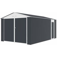 Metallgarage "Houston" 15,36 m² - Anthrazit von HABITAT ET JARDIN