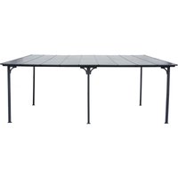 Habitat Et Jardin - Pergola Anlehnlaube 'Marvin' - 5,5 x 3 m - 545 x 298 x 243 cm - Dunkelgrau von HABITAT ET JARDIN