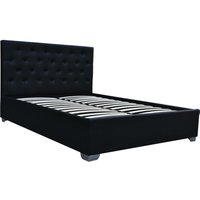 Doppelbett TINO mit Stauraum - 160 × 200 cm - Schwarz von HABITAT ET JARDIN