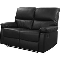 Relax-Sofa "Lincoln" - 147 x 89 x 103 cm - 2-Sitzer - Schwarz von HABITAT ET JARDIN