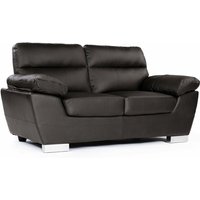 Sofa aus rekonstituiertem Leder/PVC DALLAS - 169 x 88 x 90 cm - 2 Sitzer - Schokolade von HABITAT ET JARDIN