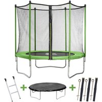 Trampolin 'Yoopi' – ø 2,44 m – mit Netz + Leiter + Abdeckung + Ankerset von HABITAT ET JARDIN