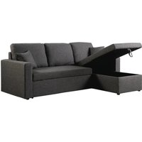 Umkehrbares Ecksofa mit Stauraum und Schlaffunktion Alain - 3-Sitzer - Grau von HABITAT ET JARDIN