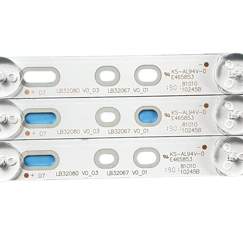 HABITZ LB32067 LB32080 V0 LED-Hintergrundbeleuchtungsstreifen, 7 Lampen, kompatibel for Lb-pf3030-GJD2P53153X7AHV2-D 32pht4101/60 32lj500v 32pht41321/12 KDL-32R330D (Color : 10 lot) von HABITZ
