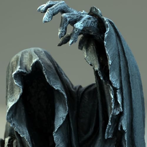 HABITZ Reaping Solace The Creeper Reaper Statue Schreibtisch-Ornament Aus Kunstharz Gotische Skulptur Deko Sensenmann Dunkelheit Wohnt Figur Schreibtisch-Ornament Grusel Halloween Gartendeko(Noir) von HABITZ