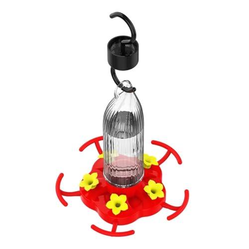 Vogelfutterspender Gartendekoration Aufhängen Draußen 470 Ml Wetterfeste Vogelfutterspender Hängende Futterstation 5 Öffnungen Mit Ameisensicherem Haken Gartendekoration for Garten,Terrasse von HABITZ