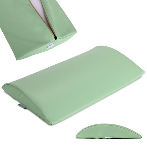 HABYS Lenden-Halbrolle 40×25×5 cm | Vinyl Flex Bezug | Unterstützung für Rücken & Lendenbereich bei Massage & Physiotherapie | Farbe: Grün von HABYS