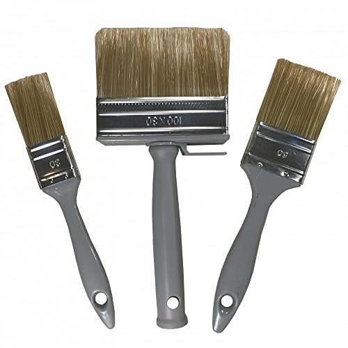 Lasur-Pinsel-Set | (3 Stück Flachpinsel) | Holzschutz Lasur 30mm / 50mm + 100mm Flächenstreicher Lasur-Pinsel-Set | (3 Stück Flachpinsel) | Holzschutz Lasur 30mm / 50mm + 100mm Flächenstreicher von HABiol