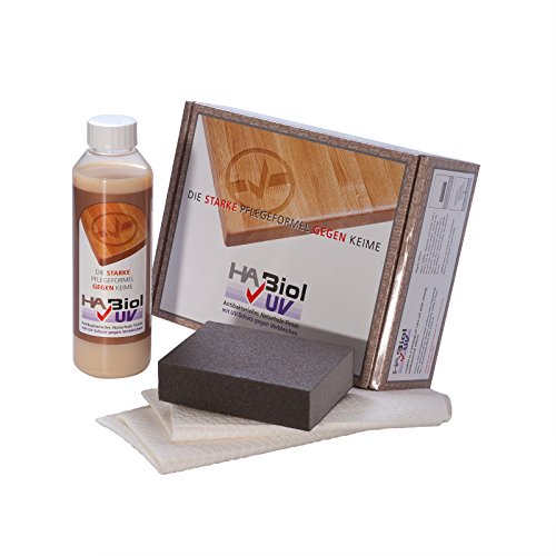 HABiol UV Holzpflegeset mit Pflegeöl für Möbel aus Holz, Küchenplatten, Holzstühle, Tische für Innen & Außen von HABiol