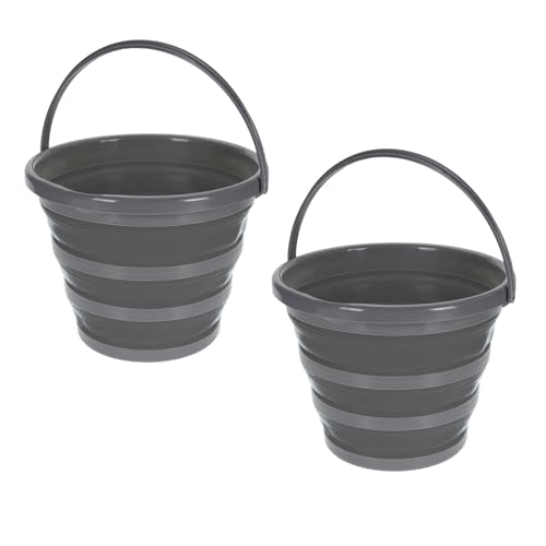 2X Faltbarer Wasser Eimer 5 Liter Falteimer Campingeimer Silikon Putzeimer Wassereimer Silikoneimer von HAC24
