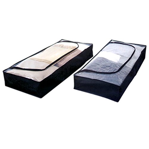 HAC24 2er Pack Unterbettkommode 103x45x16cm Unterbettbox Unterbett Aufbewahrung von HAC24