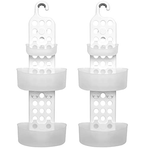 2er Set Duschablage Verstellbar Weiß Duschkorb Duschaufhänger Kunststoff Badablage Seifenkorb zum Hängen für Duschstange 2er Set Duschablage Verstellbar Weiß Duschkorb Duschaufhänger Kunststoff Badablage Seifenkorb zum Hängen für Duschstange von HAC24