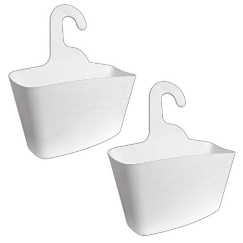 2er Set Duschkörbe mit Aufhänge Haken weiß Kunststoff Duschkorb Duschablage Duschaufhänger zum Hängen für Duschstange Seifenkorb Badablage 2er Set Duschkörbe mit Aufhänge Haken weiß Kunststoff Duschkorb Duschablage Duschaufhänger zum Hängen für Duschstange Seifenkorb Badablage von HAC24