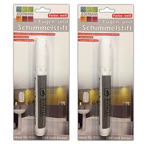 2er Set Fugenstift Schimmelstift Weiß Schimmel Entferner Fugenweißstift Fugenmarker Schimmelentferner Fugenweiß von HAC24