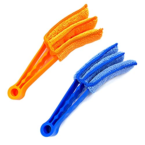 2er Set Jalousien Reiniger Microfaser Jalousienreiniger Wischer Lamellen Bürste Lamellenreiniger Jalousie Staubwischer von HAC24