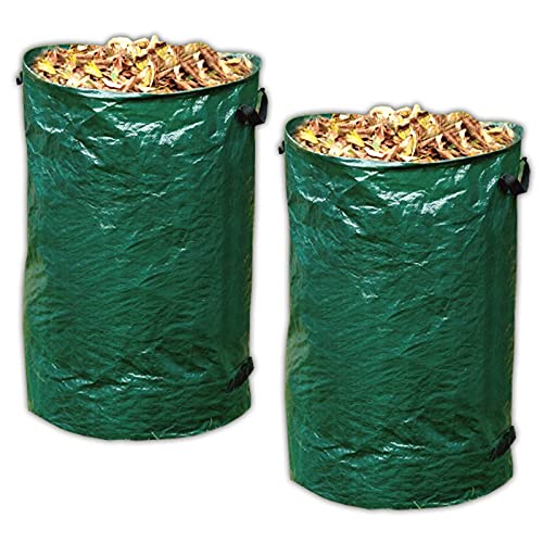 2er Set Laubsack Rasensack 120 Liter Gartensack Gartenabfallbehälter Abfall Sack für Gartenabfall Gartenabfallsack von HAC24