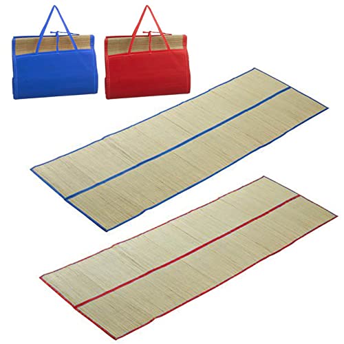 HAC24 2er Set Strohmatte Strandmatte 180 x 60 cm Liegematte Bastmatte Faltbar Sonnenmatte Rollmatte Blau Rot Strand Matte mit Tragegriffen HAC24 2er Set Strohmatte Strandmatte 180 x 60 cm Liegematte Bastmatte Faltbar Sonnenmatte Rollmatte Blau Rot Strand Matte mit Tragegriffen von HAC24