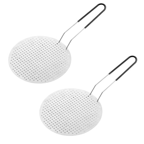 2x Edelstahl Frittier-Einsatz für Pfanne ø 24 cm Frittiersieb Bratpfanne Siebeinsatz Frittiereinsatz von HAC24