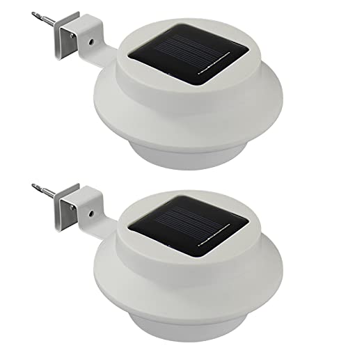 HAC24 2x Solar Dachrinnenleuchte Dachrinnenlampe Dachrinnen Lampe Licht Regenrinne Solarlampe Solarleuchte Beleuchtung Aussenlampe von HAC24